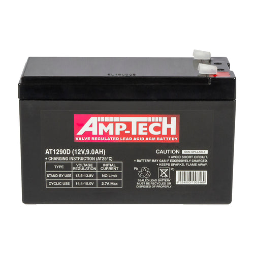NBN BROADBAND BATTERY AT1290D 12V 9AH AMP-TECH VRLA AGM DEEP CYCLE BATTERY - batterybrands