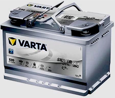 Varta E39 Agm Silver Stop Start Car Battery (570 901 076) (uk096 Agm) 12v  70ah