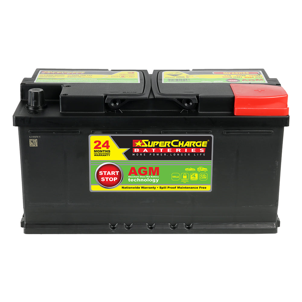 SuperCharge MF88HSS Start-Stop AGM Car Battery G14 LN5 595 901 090 / SSAGM88EU  / DIN88 AGM /  DIN88LHAGM S59590AGM - LN5 3888 LN5 SA 59520 SSAGM-88EU - MF88HSS  DIN85LH AGM - batterybrands