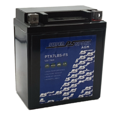 SuperSport AMG Motorcycle Battery PTX7LBS-FS AGM -PowerSonic (Maintenance Free)