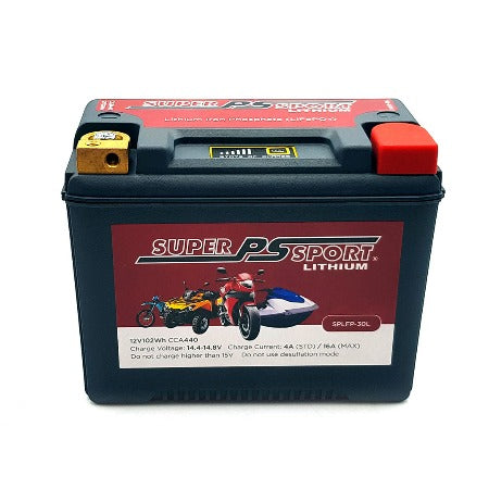 Motorbike Lithium SuperSport SPLFP-30L 12v 550A 1.8kg Lithium (LiFePO4) Battery