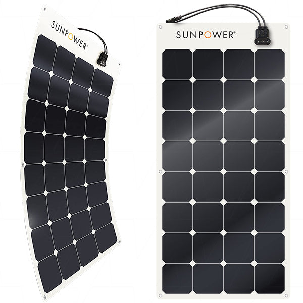 Solar Panel Sunpower 100W Monocrystalline Flexible  with 450mm cables and MC4 connectors