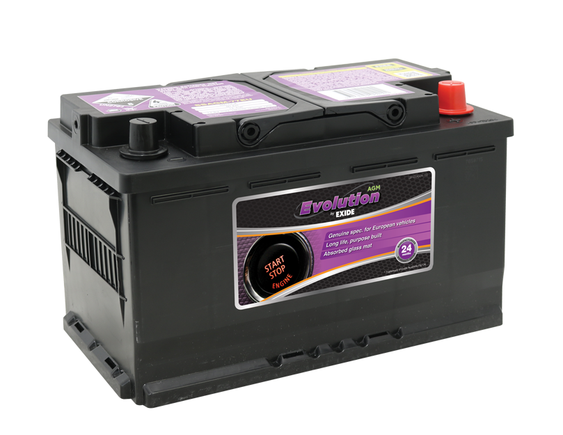 EXIDE Evolution SSAGM-77EU Start-Stop AGM Battery S58090AGM / LN4 5556 / LN4 / SA 58020 / SSAGM-77EU / MF77HSS F21 / DIN75LH AGM - batterybrands