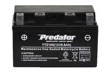 YTZ10S 12V Sealed Predator Motorcycle Battery YTZ10S   STZ10S TTZ10-S    RTZ10-S   PTZ10S   VTZ10-S