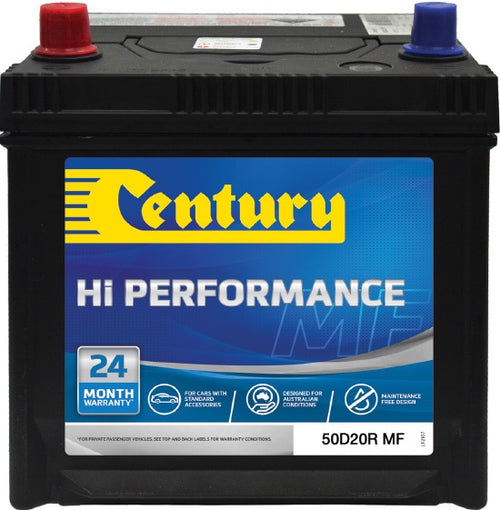 CENTURY HI PERFORMANCE 50D20R /  S50D20R / 50D20R MF / 2507 / MF50D20R - batterybrands