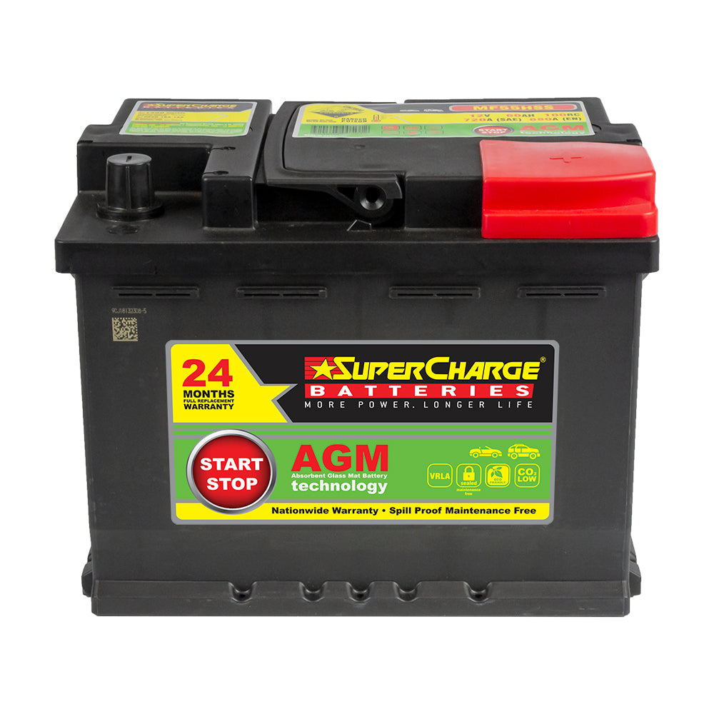 SuperCharge MF55HSS Start-Stop AGM Car Battery - batterybrands