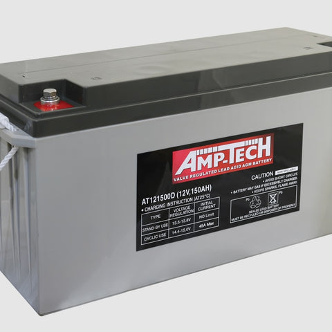 Amp-Tech AT121500D VRLA/AGM Deep Cycle Battery  12V 150Ah - batterybrands