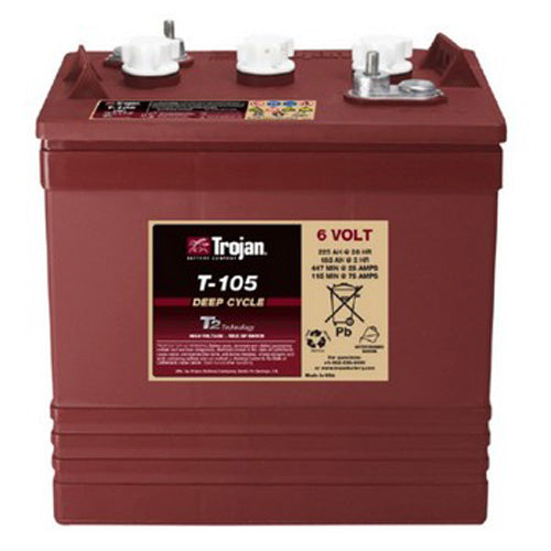 Trojan T105 PLUS ELPT 6V 225Ah Deep Cycle Flooded Battery
