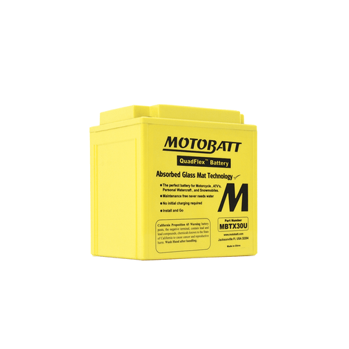 MotoBatt MBTX30U AGM Motorcycle Battery with Quadflex Technology - batterybrands