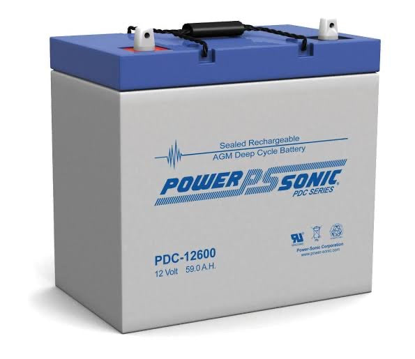 Wheelchair / Mobility Scooter Battery PDC1600 12V 59AH Powersonic - batterybrands