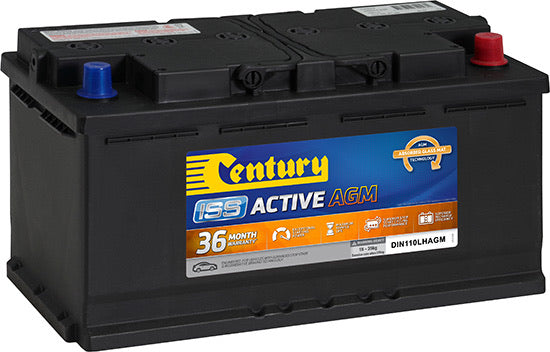 Century DIN110LHAGM ISS Active AGM Stop-Start Battery - batterybrands