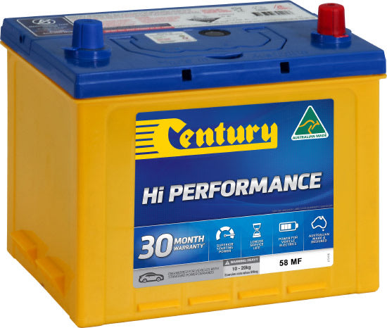 CENTURY 58MF Hi Performance Car Battery - batterybrands