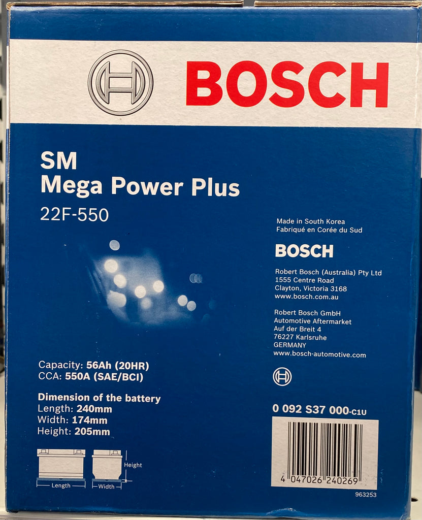 Bosch S4  22F-550 BATTERY MF50VT / X56CMF / 2502 / 2542 / 58VT / 68VT / SMF58VT - batterybrands