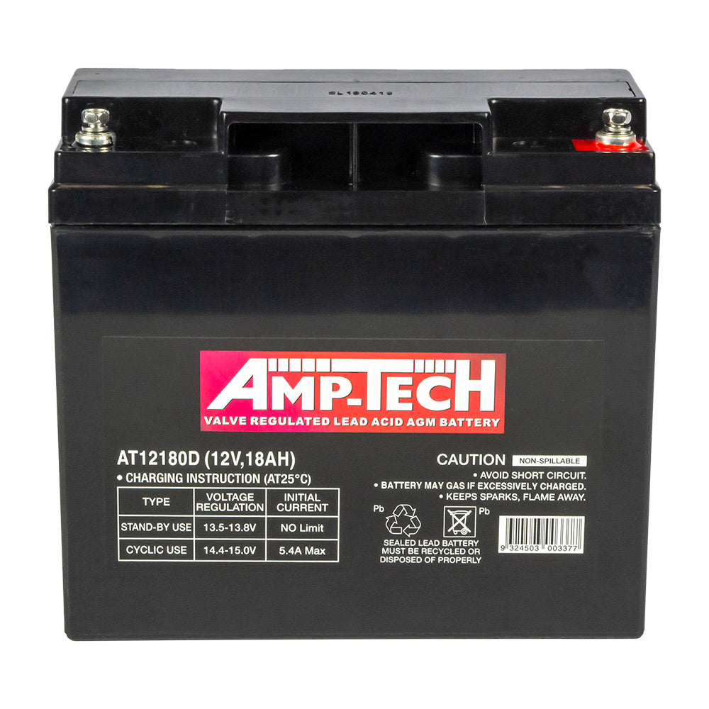 AT1220D 12V 20AH AMP-TECH VRLA AGM DEEP CYCLE BATTERY - batterybrands