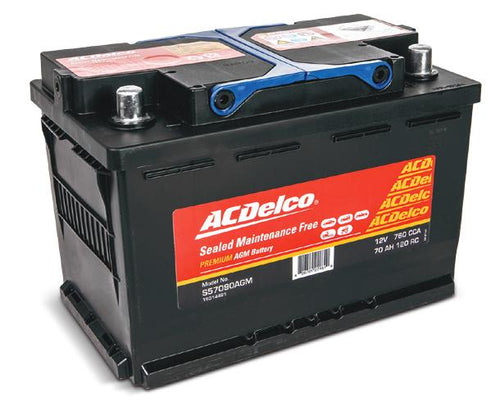 AC DELCO S70LN3AGM / S57090 AGM / DIN AGM START / STOP BATTERY / LN3 AGM / LN3/ DIN65LHAGM / SSAGM66EU/ MF66HSS